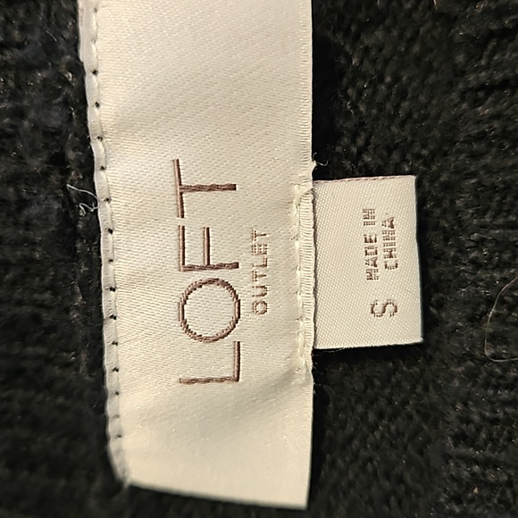 Loft, black, sweater, with faux pearls. Size S. - Picture 3 of 6